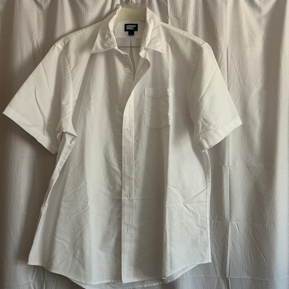 Lands' End School Uniform Short Sleeve Button-Down Oxford Sport Shirt, Size XL - Picture 1 of 12
